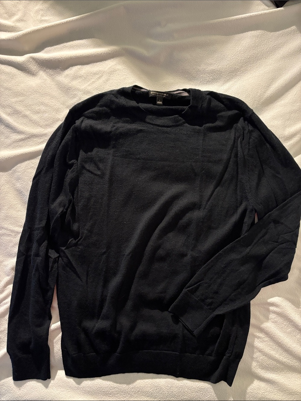 Banana Republic Men's Black Crewneck Sweater